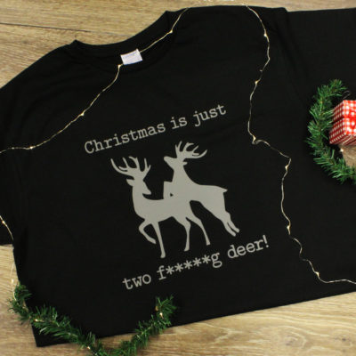 Christmas Is Just Two Fucking Deer T-shirt